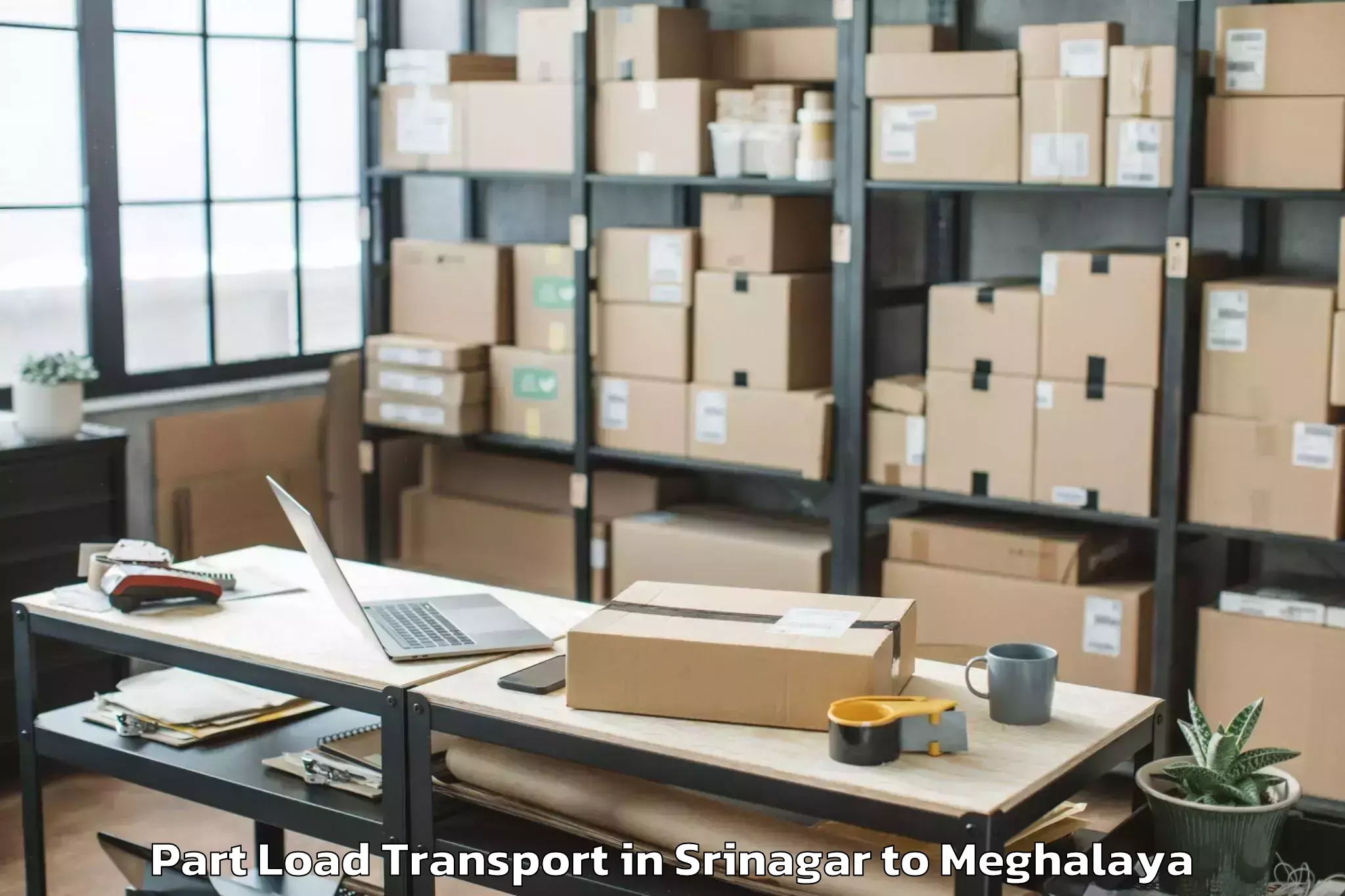 Affordable Srinagar to Shillong Part Load Transport